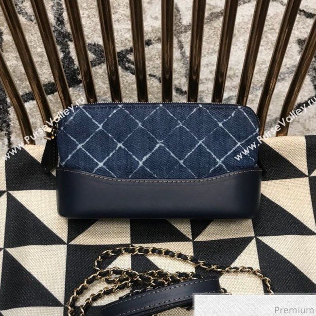 Chanel Gabrielle Clutch on Chain/Mini Bag A94505 Blue Fabric 2019 (JDH-9032514)