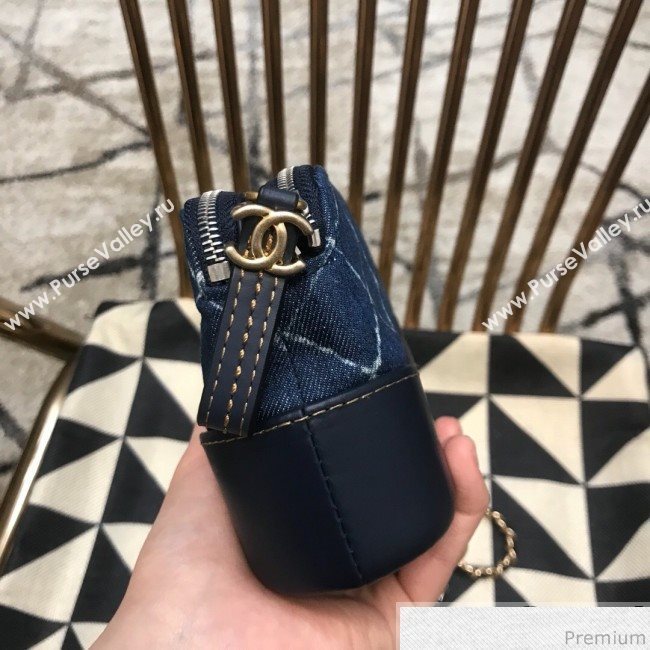 Chanel Gabrielle Clutch on Chain/Mini Bag A94505 Blue Fabric 2019 (JDH-9032514)