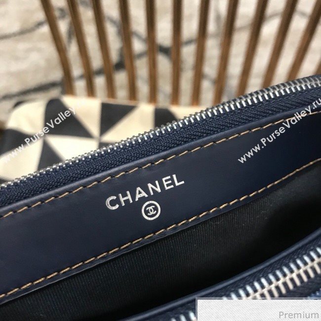 Chanel Gabrielle Clutch on Chain/Mini Bag A94505 Blue Fabric 2019 (JDH-9032514)