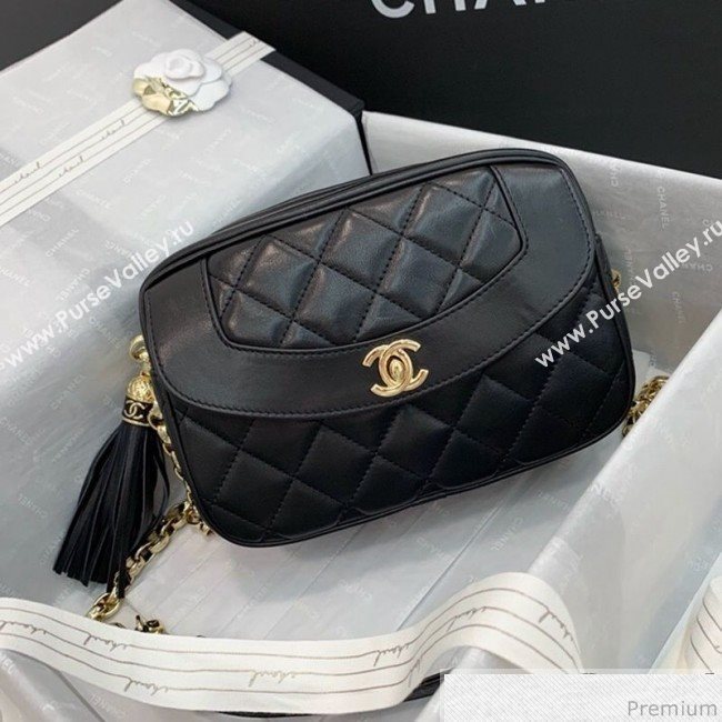 Chanel Lambskin Tassel Camera Case AS0001 Black 2019 (PPP-9032520)