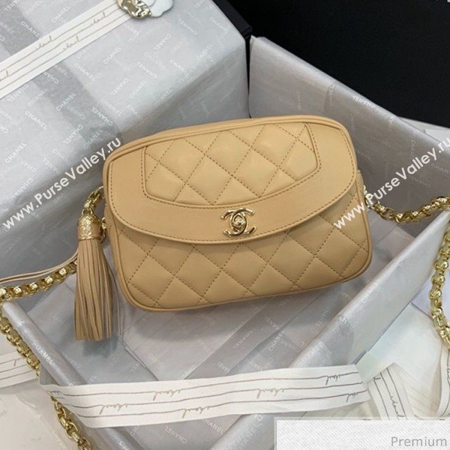 Chanel Lambskin Tassel Camera Case AS0001 Light Beige 2019 (PPP-9032519)