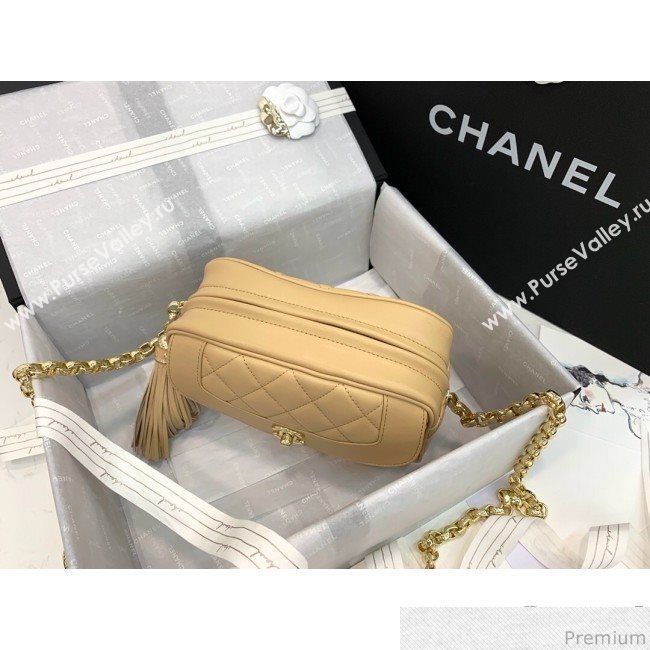 Chanel Lambskin Tassel Camera Case AS0001 Light Beige 2019 (PPP-9032519)