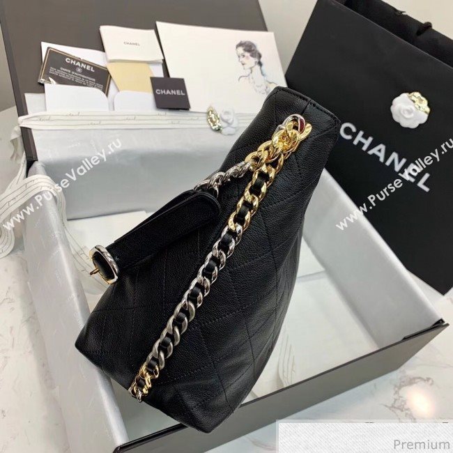 Chanel Calfskin Hobo Handbag AS0414 Black 2019 (PPP-9032521)