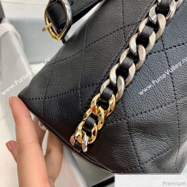 Chanel Calfskin Hobo Handbag AS0414 Black 2019 (PPP-9032521)
