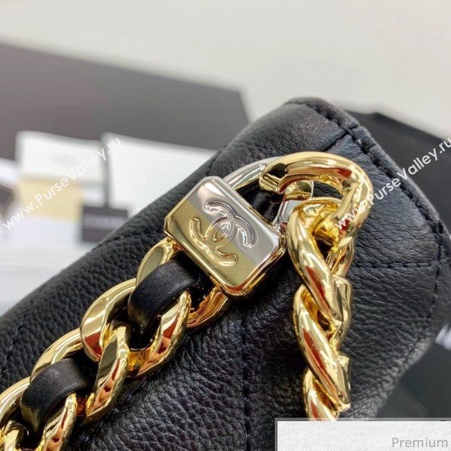 Chanel Calfskin Hobo Handbag AS0414 Black 2019 (PPP-9032521)