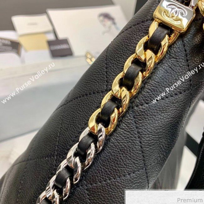 Chanel Calfskin Hobo Handbag AS0414 Black 2019 (PPP-9032521)