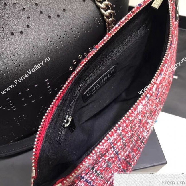 Chanel Large Eyelet Calfskin Shopping Bag AS0487 Black 2019 (XIN-9032601)