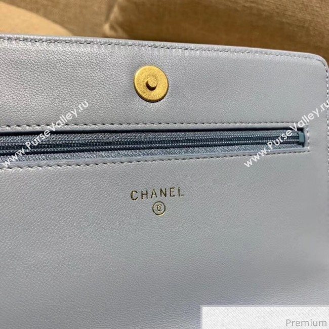 Chanel Wallet on Chain A88615 Blue (XIN-9032603)