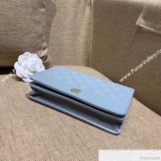 Chanel Wallet on Chain A88615 Blue (XIN-9032603)
