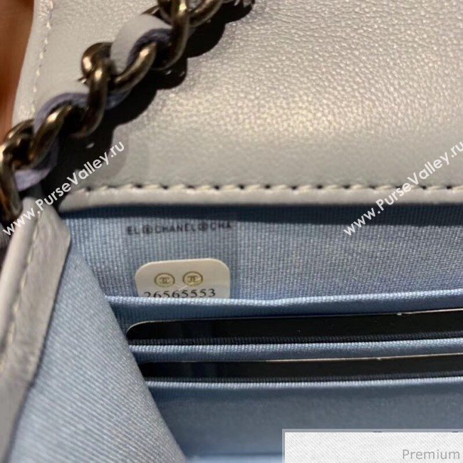 Chanel Wallet on Chain A88615 Blue (XIN-9032603)