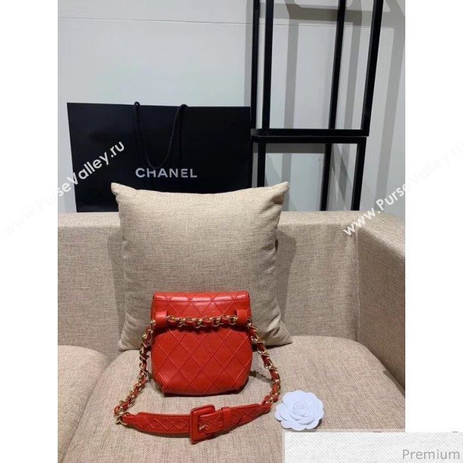 Chanel Vintage Waist/Belt Bag A80063 Red (XIN-9032606)