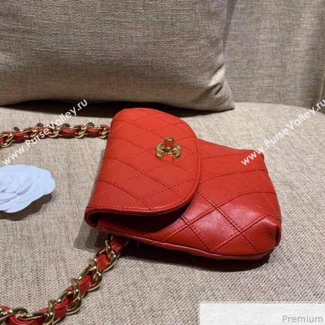 Chanel Vintage Waist/Belt Bag A80063 Red (XIN-9032606)