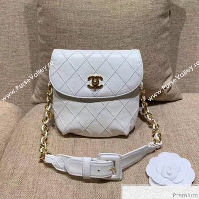 Chanel Vintage Waist/Belt Bag A80063 White (XIN-9032607)