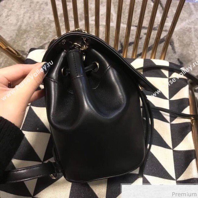 Chanel Lambskin Drawstring CC Flap Backpack Black 2019 (XIN-9032608)