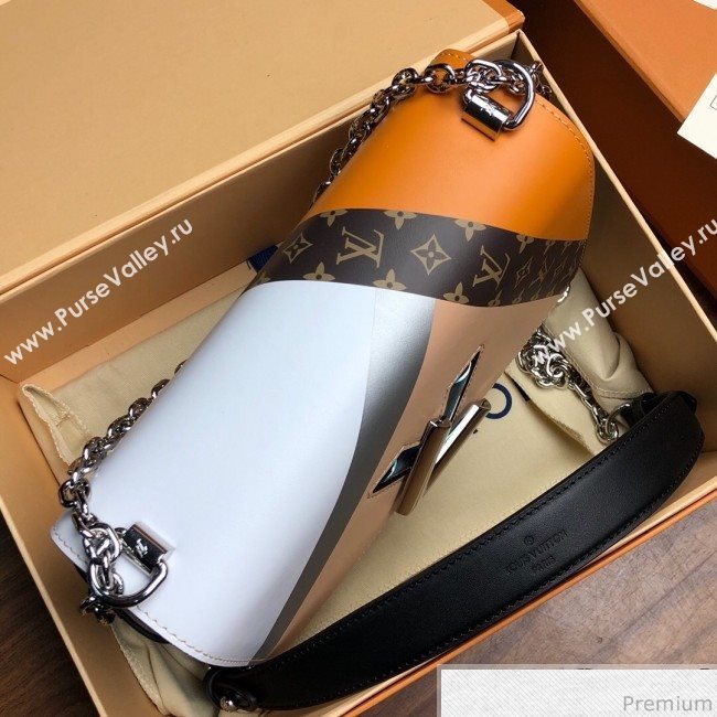 Louis Vuitton Twist Denim MM Chain Bag M50280 Pink 2019 (LVSJ-9032203)