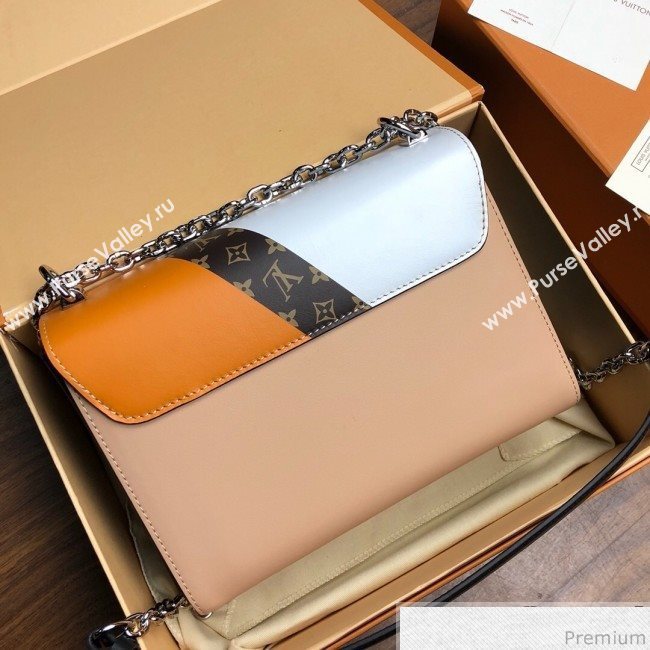 Louis Vuitton Twist Denim MM Chain Bag M50280 Pink 2019 (LVSJ-9032203)