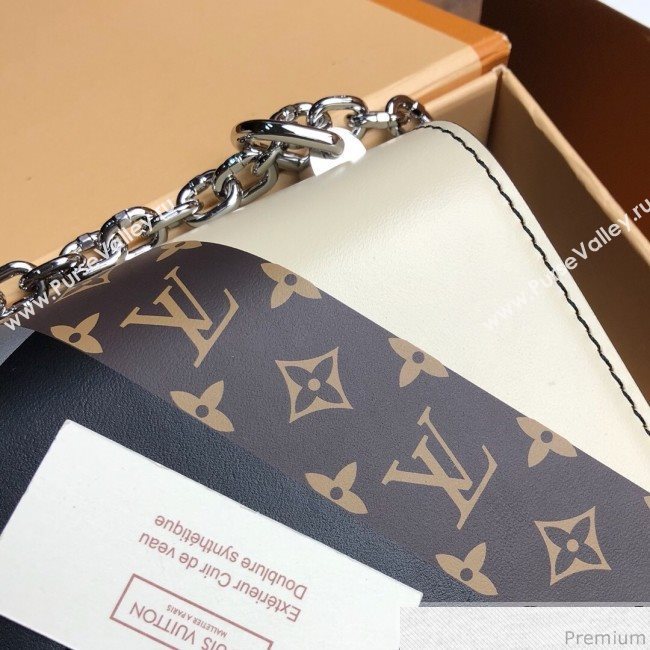 Louis Vuitton Twist Denim MM Chain Bag M50280 Black 2019 (LVSJ-9032204)