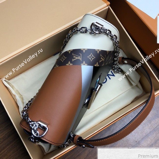 Louis Vuitton Twist Denim MM Chain Bag M50280 Black 2019 (LVSJ-9032204)