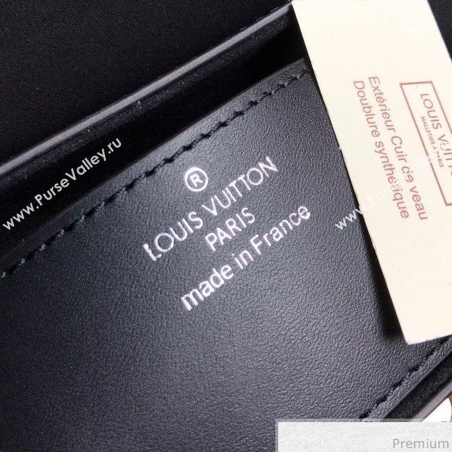 Louis Vuitton Twist Denim MM Chain Bag M50280 Black 2019 (LVSJ-9032204)