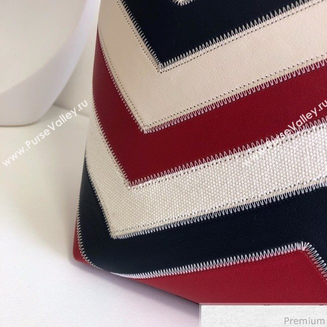 Valentino Large Chevron Rockstud Shopping Tote Bag Red 2019 (JJ3-9032707)