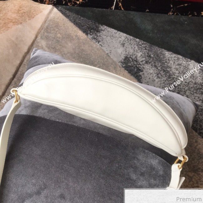 Celine Small Belt Bag C Charm in Quilted Calfskin 188153 White 2019 (JDP-9032716)