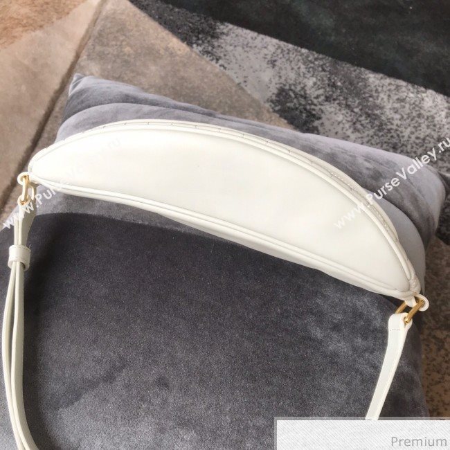 Celine Small Belt Bag C Charm in Quilted Calfskin 188153 White 2019 (JDP-9032716)