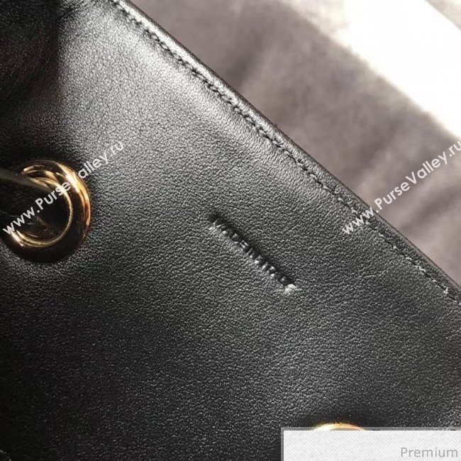 Celine Small C Charm Bucket Shoulder Bag/Backpack in Quilted Calfskin 188373 Black 2019 (JDP-9032718)