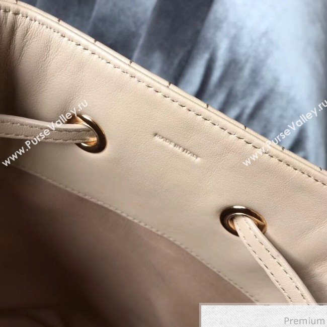 Celine Small C Charm Bucket Shoulder Bag/Backpack in Quilted Calfskin 188373 Nude 2019 (JDP-9032720)