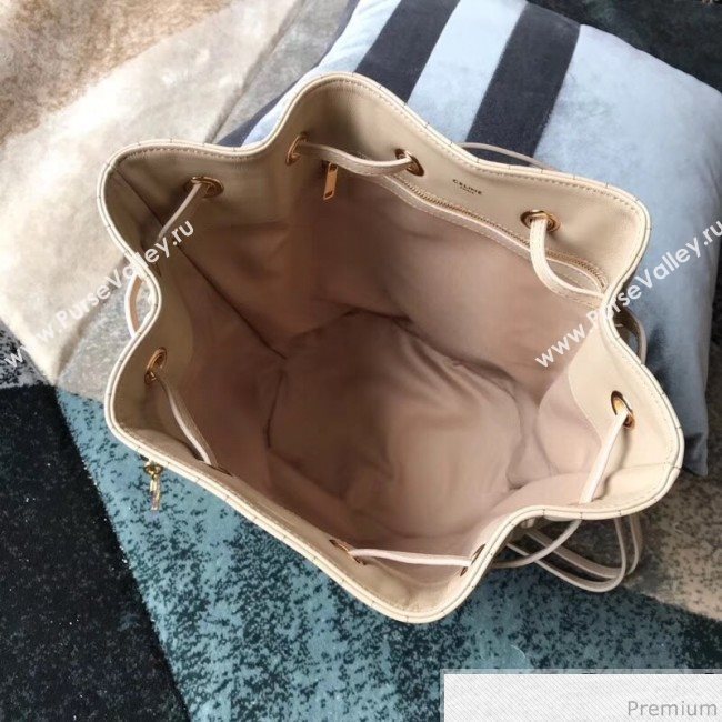 Celine Small C Charm Bucket Shoulder Bag/Backpack in Quilted Calfskin 188373 Nude 2019 (JDP-9032720)