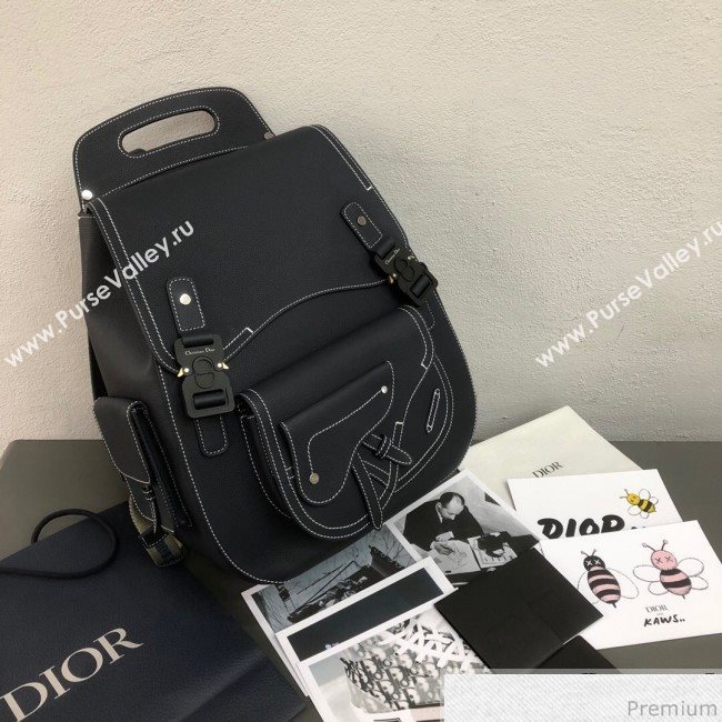 Dior Mens Large Saddle Homme Backpack Black/Silver 2019 (WEIP-9032725)