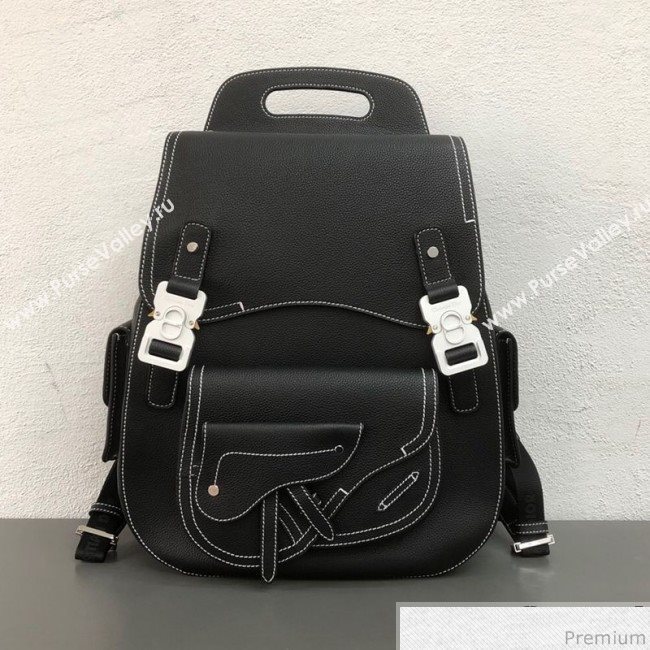 Dior Mens Large Saddle Homme Backpack Black/Silver 2019 (WEIP-9032725)