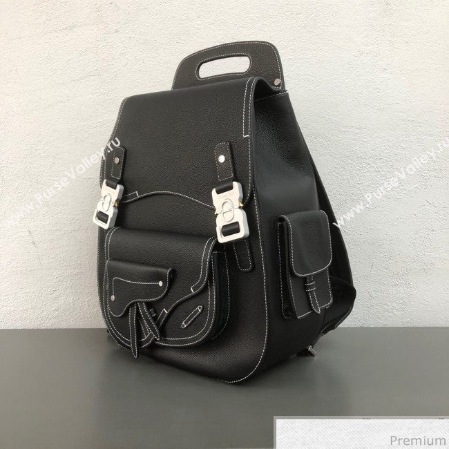 Dior Mens Large Saddle Homme Backpack Black/Silver 2019 (WEIP-9032725)