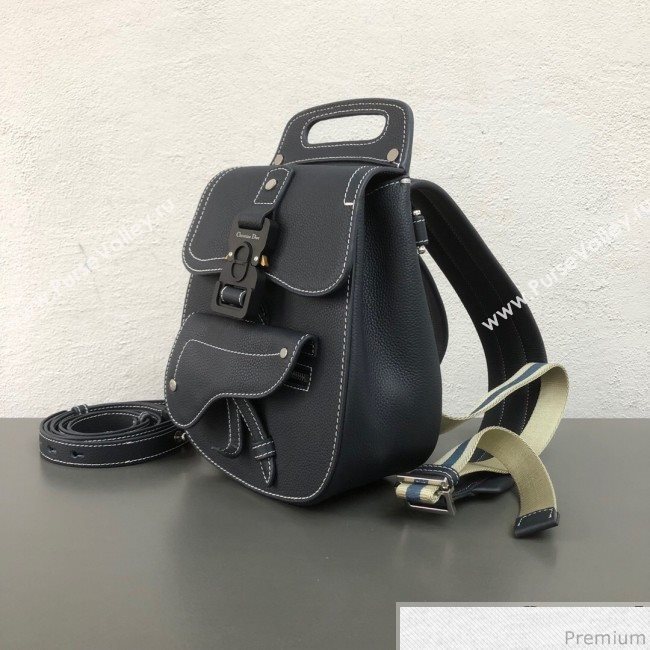 Dior Mens Small Saddle Homme Backpack Dark Blue 2019 (WEIP-9032727)