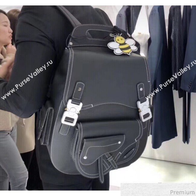 Dior Mens Large Saddle Homme Backpack Black/Silver 2019 (WEIP-9032725)