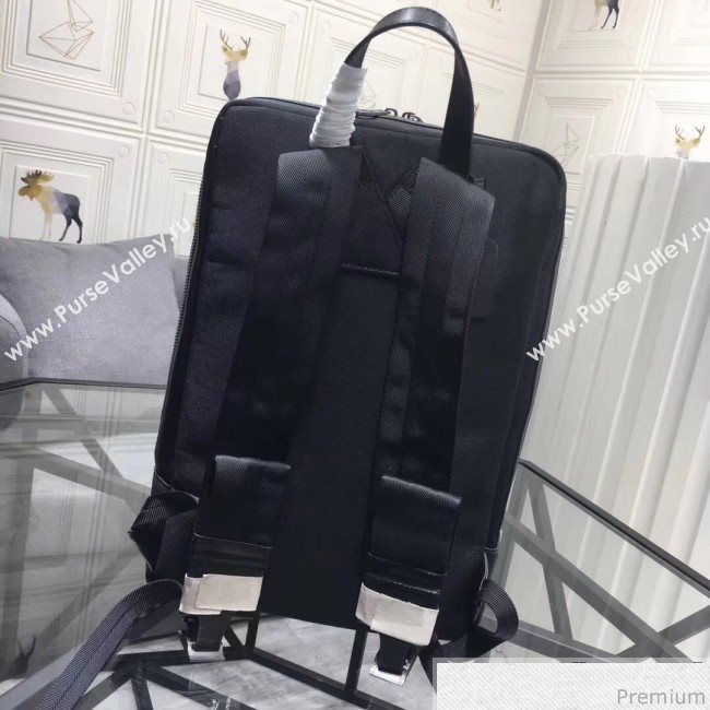 Bottega Veneta Mens Intreccio Leather and Fabric Backpack with Detachable Clutch Black 2019 (MISU-9032741)