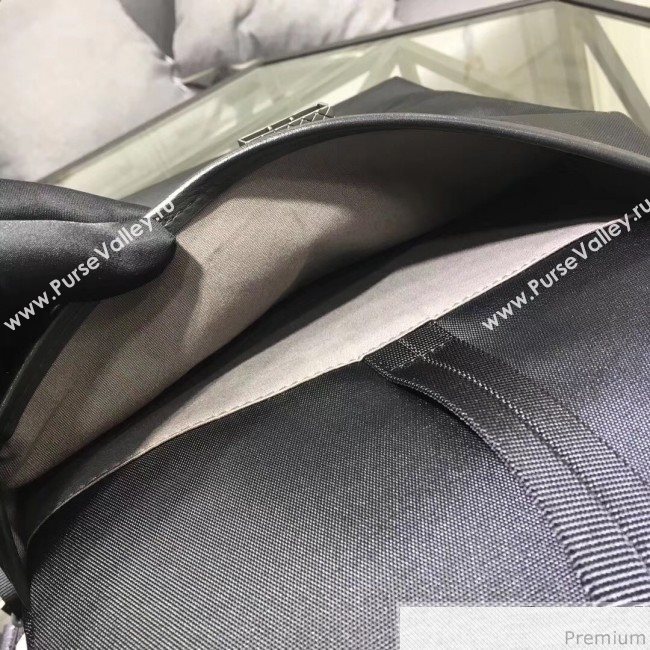 Bottega Veneta Mens Intreccio Leather and Fabric Backpack with Detachable Clutch Black 2019 (MISU-9032741)