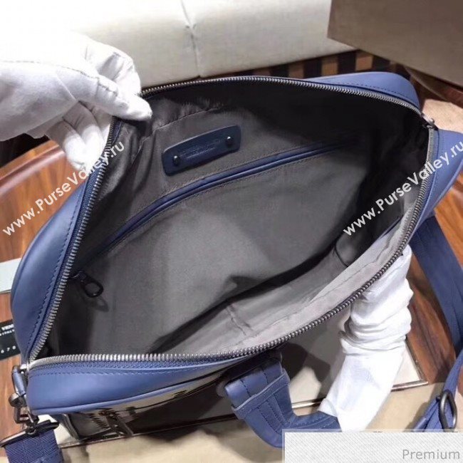 Bottega Veneta Mens Briefcase in Intreccio Nappa Blue 2019 (MISU-9032739)