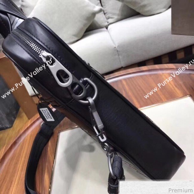 Bottega Veneta Mens Briefcase in Intreccio Nappa Black 2019 (MISU-9032740)