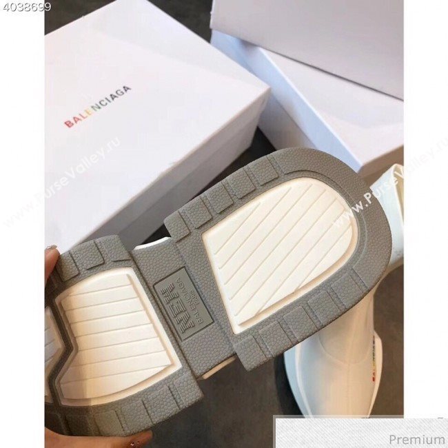 Balenciaga Heart Techno Stretch Knit Sneakers Boots White 2019 (EM-9032801)