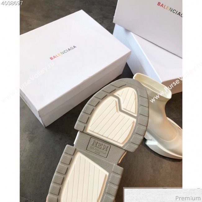 Balenciaga Flags Stretch Knit Sneakers Boots White 2019 (EM-9032803)
