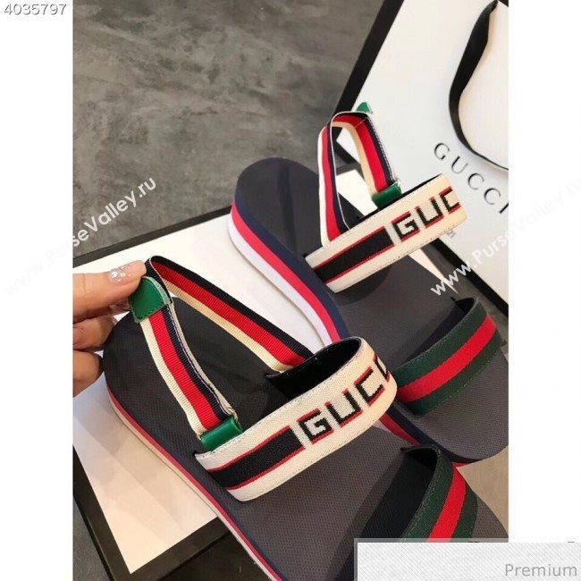 Gucci Platform Flat Sandals Multicolor 2019 (EM-9032805)