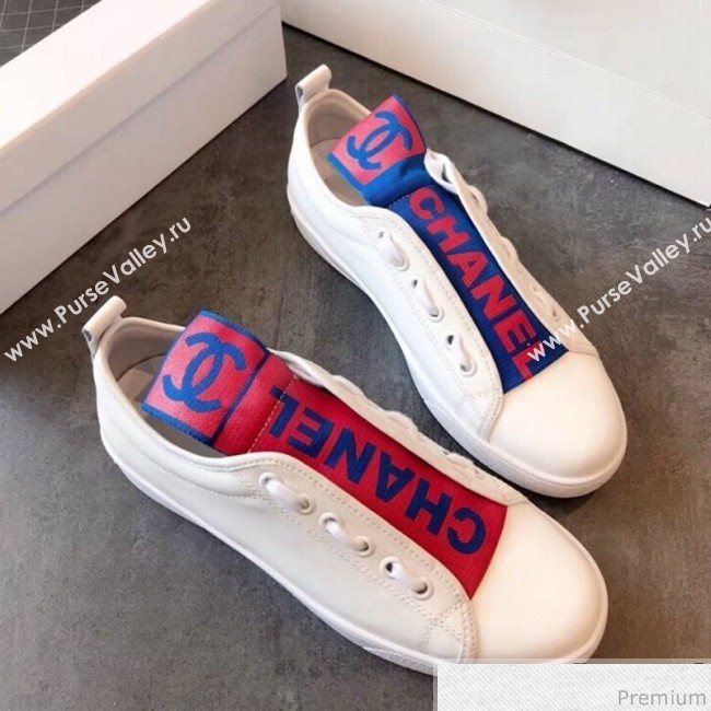 Chanel Two-Tone Sneaker White/Red/Blue 2019 (EM-9032807)