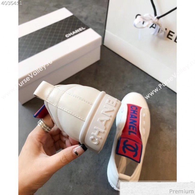 Chanel Two-Tone Sneaker White/Red/Blue 2019 (EM-9032807)