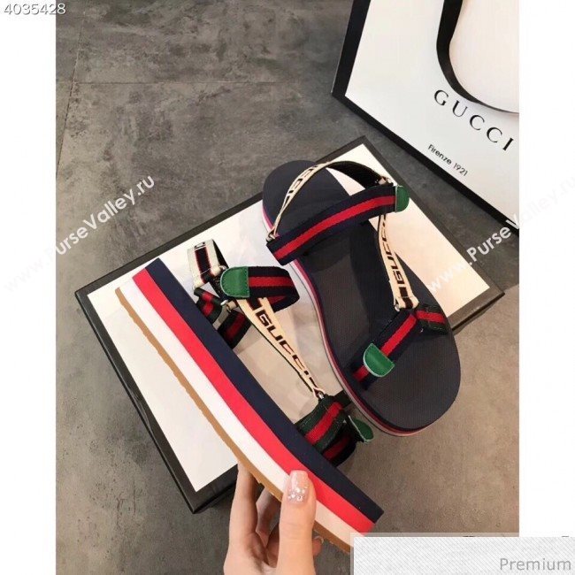 Gucci Multicolor Platform Flat Sandals 2019 (EM-9032806)