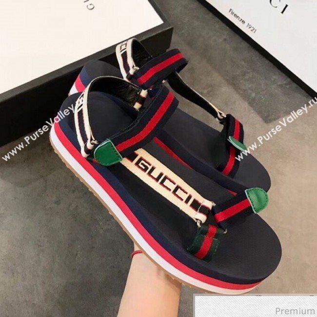 Gucci Multicolor Platform Flat Sandals 2019 (EM-9032806)