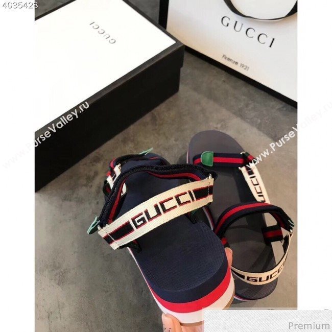 Gucci Multicolor Platform Flat Sandals 2019 (EM-9032806)