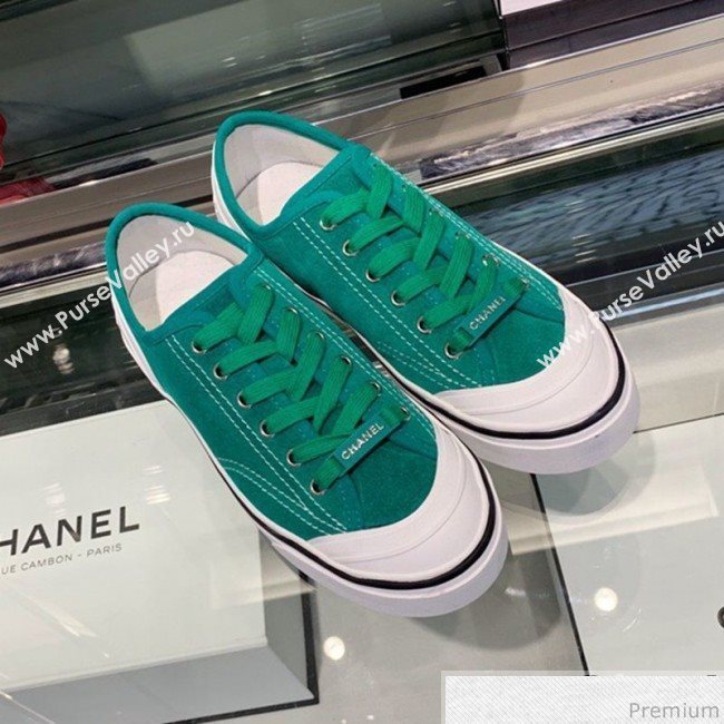 Chanel Suede Calfskin Sneakers G34760 Green 2019 (XO-9032821)