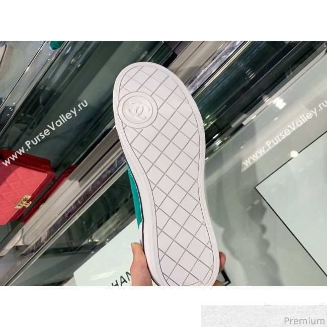 Chanel Suede Calfskin Sneakers G34760 Green 2019 (XO-9032821)
