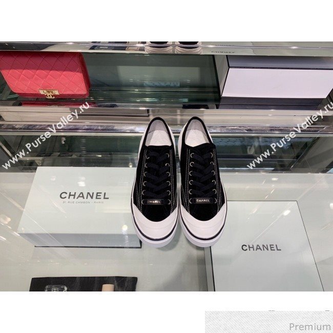 Chanel Suede Calfskin Sneakers G34760 Black 2019 (XO-9032818)