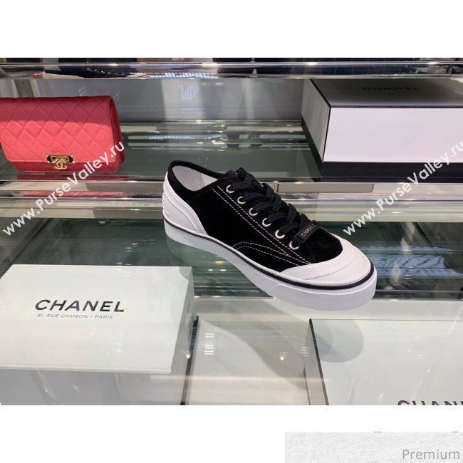 Chanel Suede Calfskin Sneakers G34760 Black 2019 (XO-9032818)